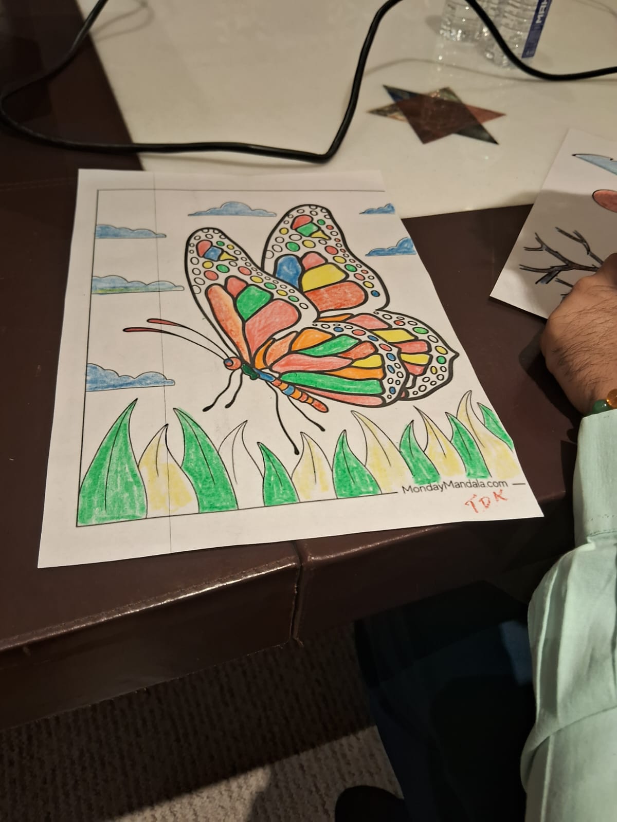 A self-reflection exercise in progress during a workshop
