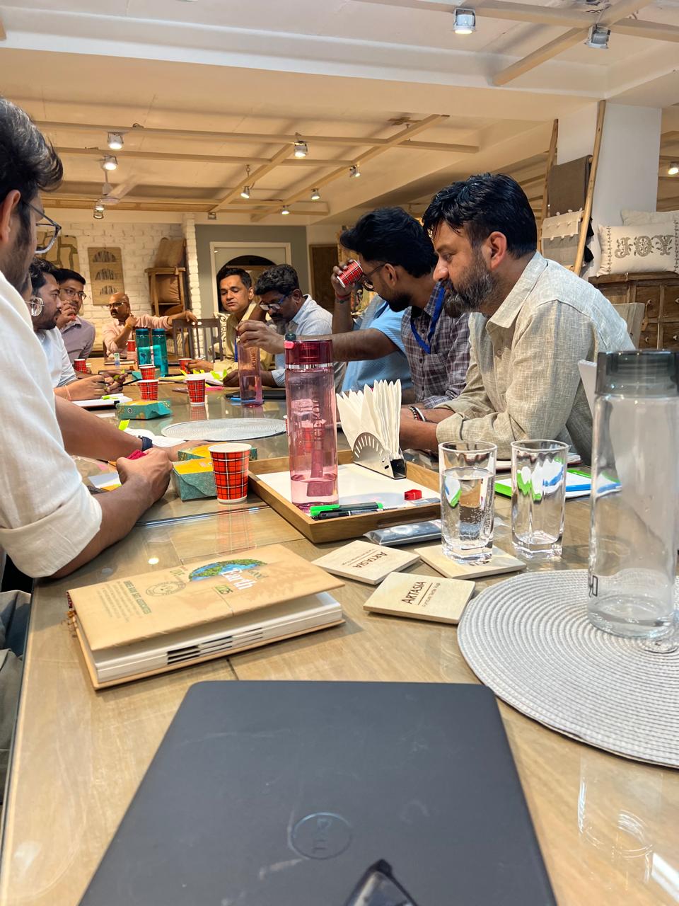 Ybiance facilitating a culture and commitment-setting offsite with a client leadership team