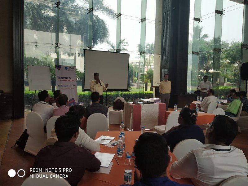 Sales training session in progress