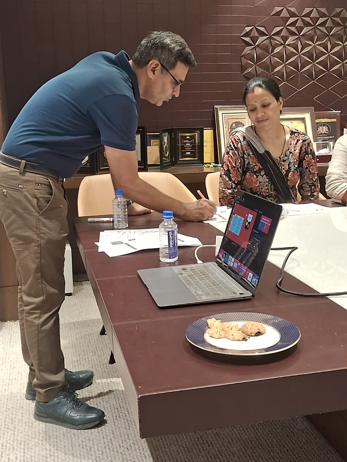 Working through the plan one-on-one with a client leader